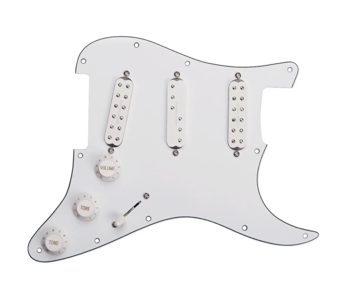 Seymour Duncan 11550-03-W Versatile Stratocaster Everything Axe Loaded Pickguard - White