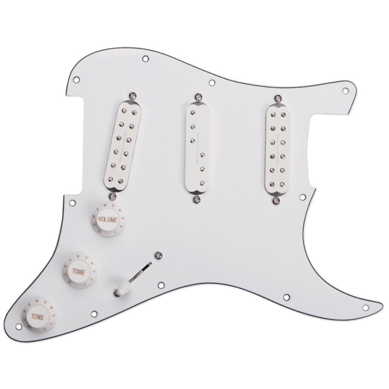 Seymour Duncan 11550-03-W Versatile Stratocaster Everything Axe Loaded Pickguard - White Seymour Duncan 11550-03-W Versatile Stratocaster Everything Axe Loaded Pickguard - White