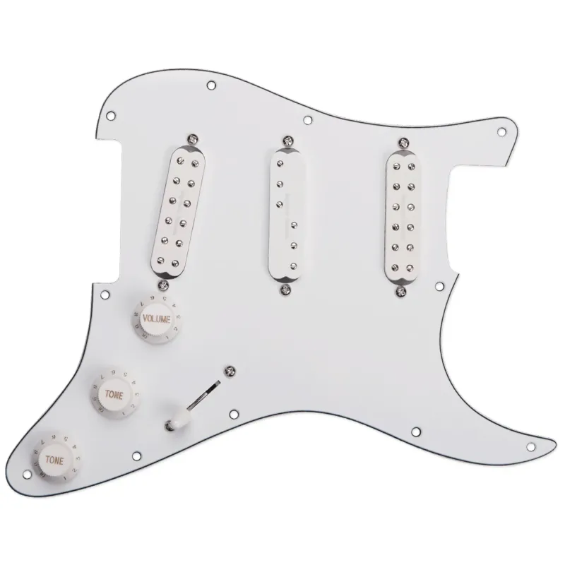 Seymour Duncan 11550-03-W Versatile Stratocaster Everything Axe Loaded Pickguard - White Seymour Duncan 11550-03-W Versatile Stratocaster Everything Axe Loaded Pickguard - White