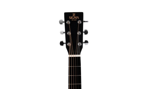 Sigma 000MC-1E-BK Guitars 000-14 Fret, Cutaway Solid Semi Acoustic Guitar - Black High Gloss