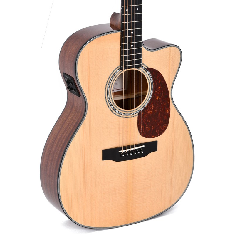 Sigma Guitars 000MC-1E 14 Fret, Cutaway Acoustic Guitar - Natural High Gloss