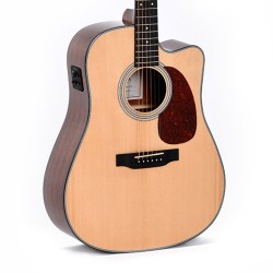 Sigma Guitars DMC-1E D-14 Fret Solid Top Sitka Spruce Cutaway Semi-Acoustic Guitar - Natural High Gloss