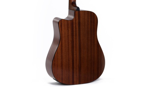 Sigma Guitars DMC-1E D-14 Fret Solid Top Sitka Spruce Cutaway Semi-Acoustic Guitar - Natural High Gloss