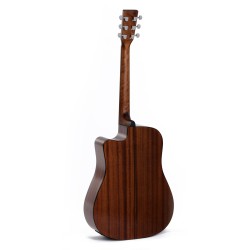 Sigma Guitars DMC-1E D-14 Fret Solid Top Sitka Spruce Cutaway Semi-Acoustic Guitar - Natural High Gloss