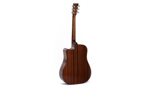 Sigma Guitars DMC-1E D-14 Fret Solid Top Sitka Spruce Cutaway Semi-Acoustic Guitar - Natural High Gloss