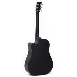 Sigma Guitars DMCE-BKB D-14 Fret Solid Top Sitka Spruce Cutaway Semi Acoustic Guitar - Satin