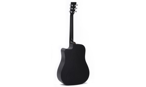 Sigma Guitars DMCE-BKB D-14 Fret Solid Top Sitka Spruce Cutaway Semi Acoustic Guitar - Satin