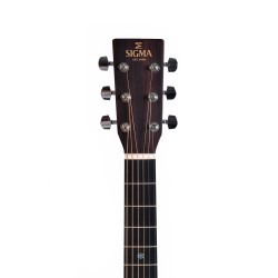 Sigma Guitars DTC-1E-SB D-14 Fret Solid Top Sitka Spruce Cutaway Semi-Acoustic Guitar - High Gloss Vintage Sunburst