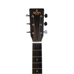 Sigma Guitars GMC-STE-BKB Grand OM-14 Fret Solid Top Sitka Spruce Cutaway Semi-Acoustic Guitar - Black Burst