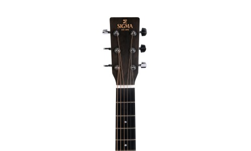 Sigma Guitars GMC-STE-BKB Grand OM-14 Fret Solid Top Sitka Spruce Cutaway Semi-Acoustic Guitar - Black Burst