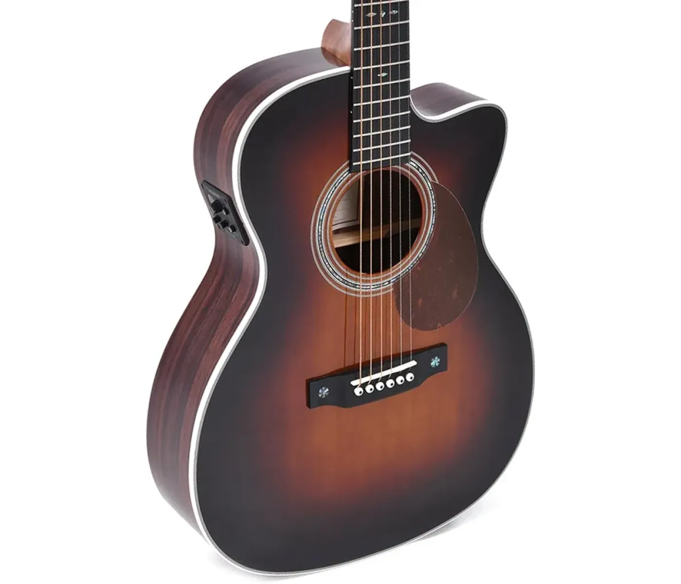 Sigma OMTC-1E-SB Guitar 000-14 Fret, Cutaway Semi Acoustic Guitar - Polished Gloss with Sunburst Sigma OMTC-1E-SB Guitar 000-14 Fret, Cutaway Semi Acoustic Guitar - Polished Gloss with Sunburst