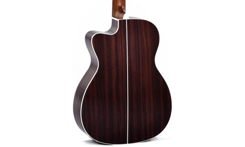 Sigma OMTC-1E-SB Guitar 000-14 Fret, Cutaway Semi Acoustic Guitar - Polished Gloss with Sunburst