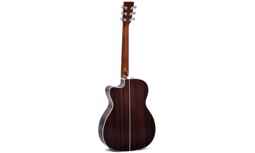 Sigma OMTC-1E-SB Guitar 000-14 Fret, Cutaway Semi Acoustic Guitar - Polished Gloss with Sunburst