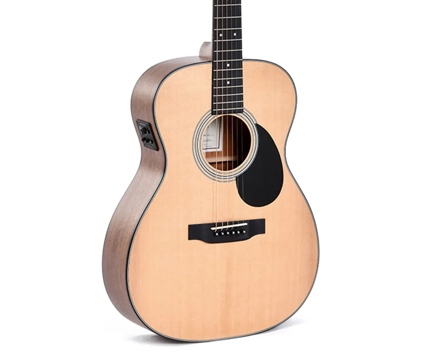 Sigma Guitars SOMM-STE OM-14 Fret Solid Top Sitka Spruce Semi-Acoustic Guitar - Natural