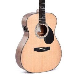 Sigma Guitars SOMM-STE OM-14 Fret Solid Top Sitka Spruce Semi-Acoustic Guitar - Natural