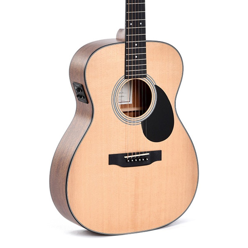 Sigma Guitars SOMM-STE OM-14 Fret Solid Top Sitka Spruce Semi-Acoustic Guitar - Natural