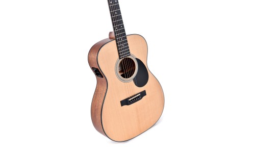 Sigma Guitars SOMM-STE OM-14 Fret Solid Top Sitka Spruce Semi-Acoustic Guitar - Natural