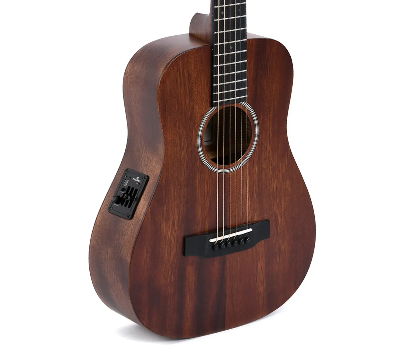 Sigma Guitars TM-15E Solid Semi Acoustic Travel Guitar - Satin