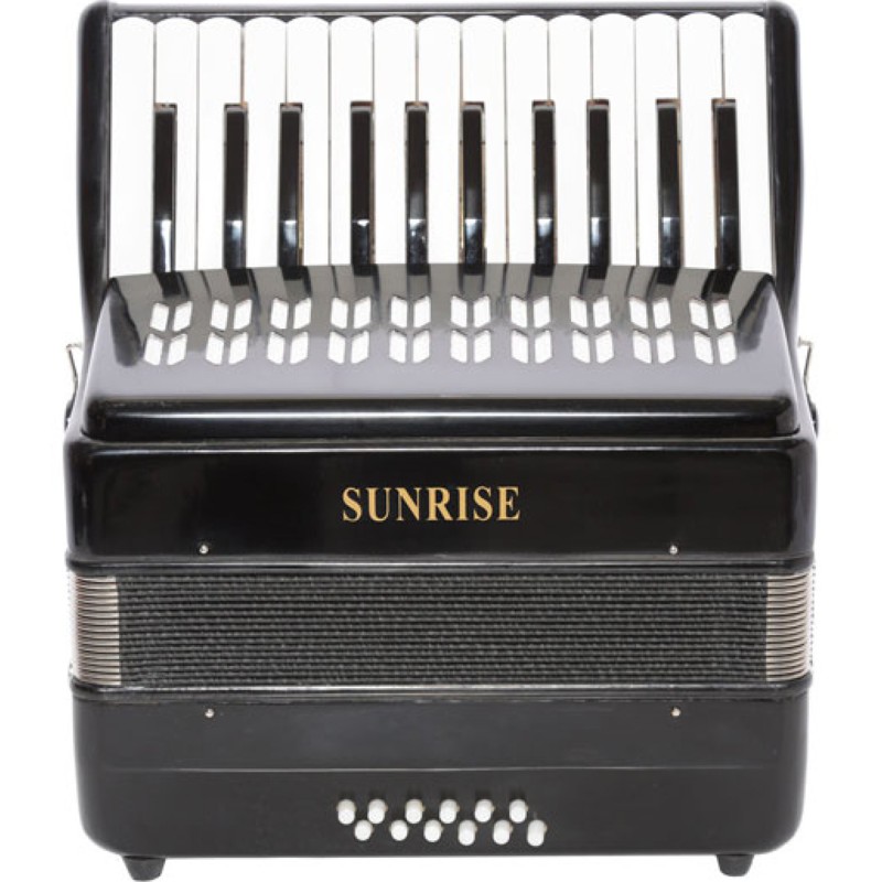 Sunrise 1302- Accordion 12 Bass - Black Color