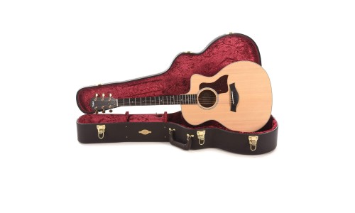 Taylor 214ce-K DLX Grand Auditorium Layered Koa Acoustic-Electric Guitar Cutaway Deluxe - Natural Koa