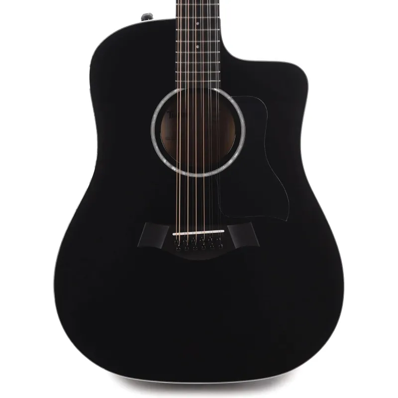 Taylor 250ce-BLK Plus Acoustic Electric Guitar 12 - String - Black,(PRE ORDER)