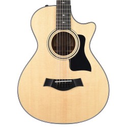 Taylor 352ce 12 String Acoustic Electric Guitar - Natural with Firestripe Pickguard