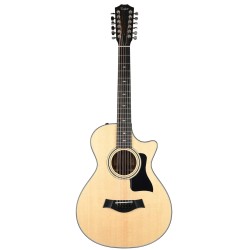 Taylor 352ce 12 String Acoustic Electric Guitar - Natural with Firestripe Pickguard