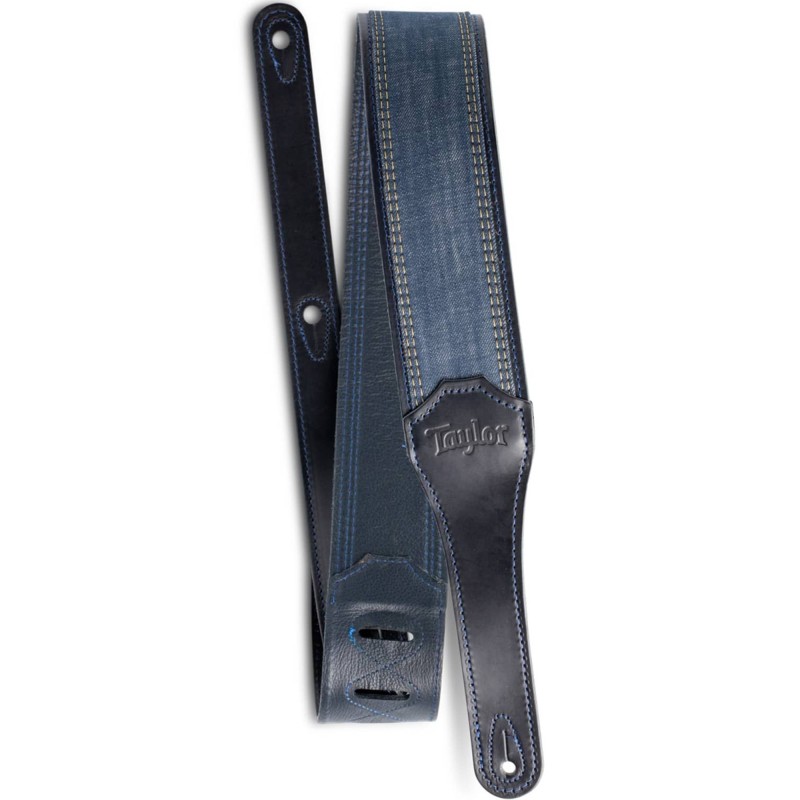 Taylor Blue Denim 2.5" Guitar Strap - Navy Edge