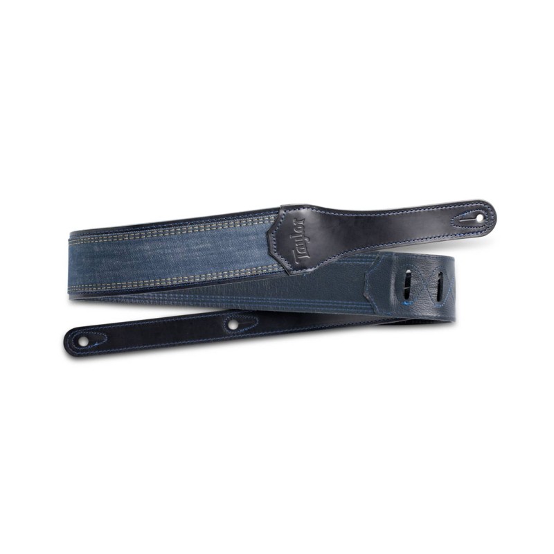 Taylor Blue Denim 2.5" Guitar Strap - Navy Edge