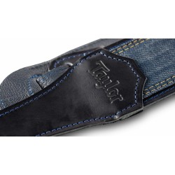 Taylor Blue Denim 2.5" Guitar Strap - Navy Edge