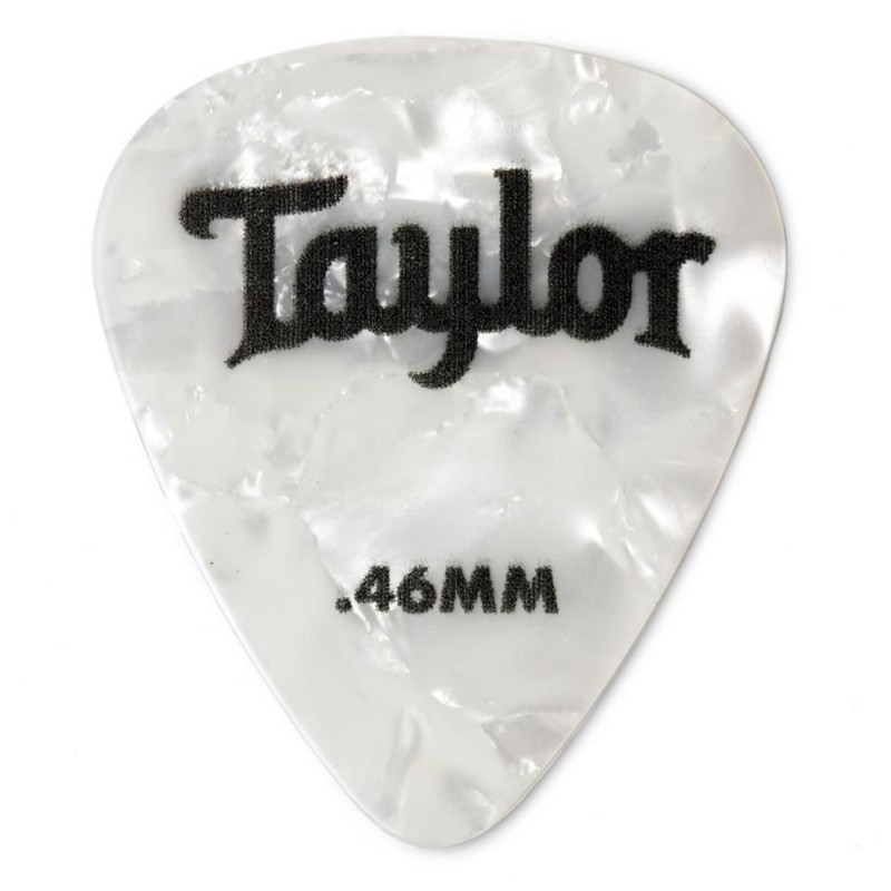 Taylor 80712 Celluloid 351 Guitar Picks 12-pack - White Pearl .46mm