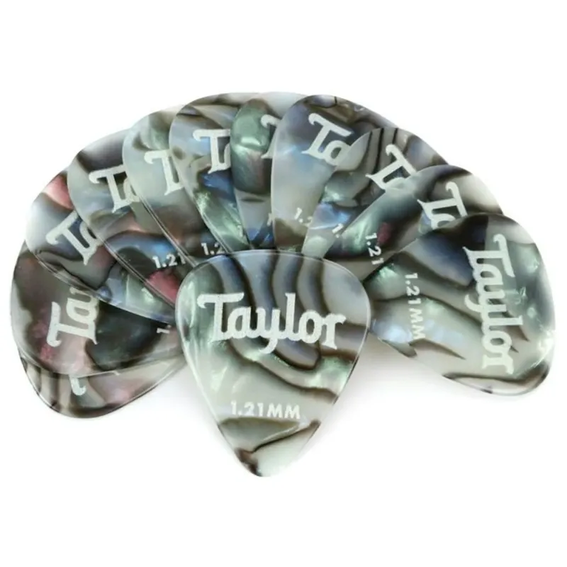 Taylor Celluloid 351 Guitar Picks 12-pack - Abalone 1.21mm Taylor Celluloid 351 Guitar Picks 12-pack - Abalone 1.21mm