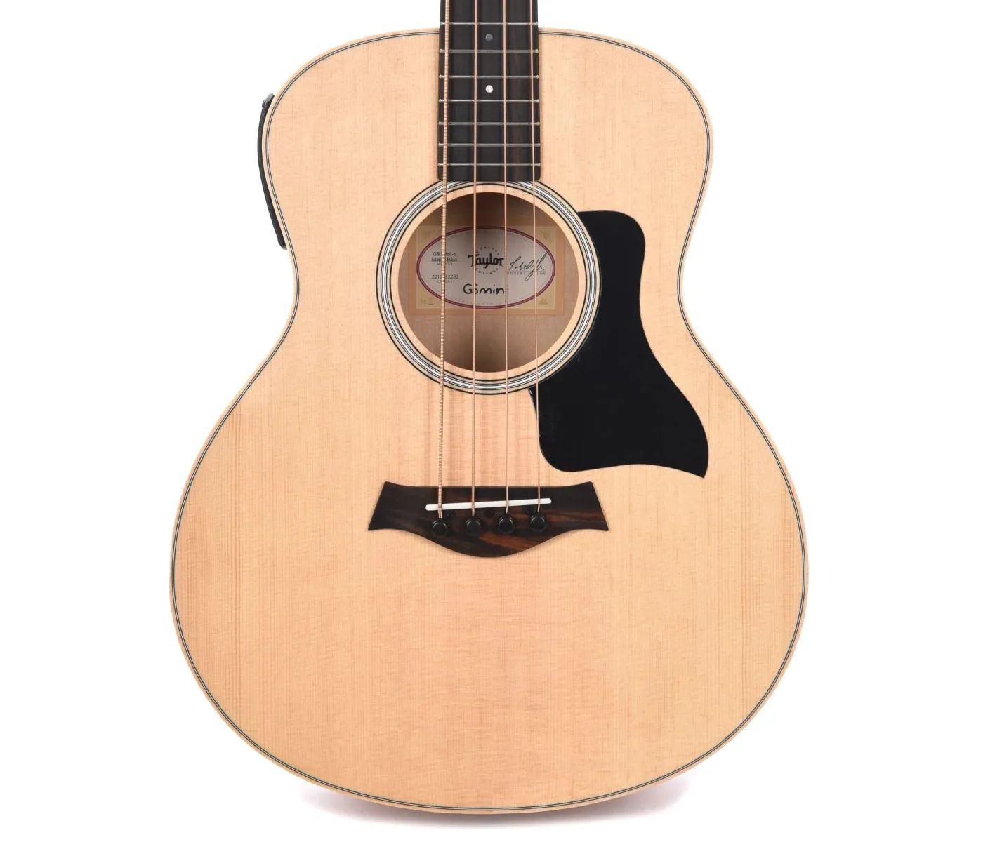 Taylor GS Mini-e Maple Bass Natural with Black Pickguard Acoustic-Electric Bass Guitar- Natural