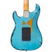 Vintage V6MRGHB Icon Electric Guitar - Distressed Gun Hill Blue On Sunburst Vintage V6MRGHB Icon Electric Guitar - Distressed Gun Hill Blue On Sunburst