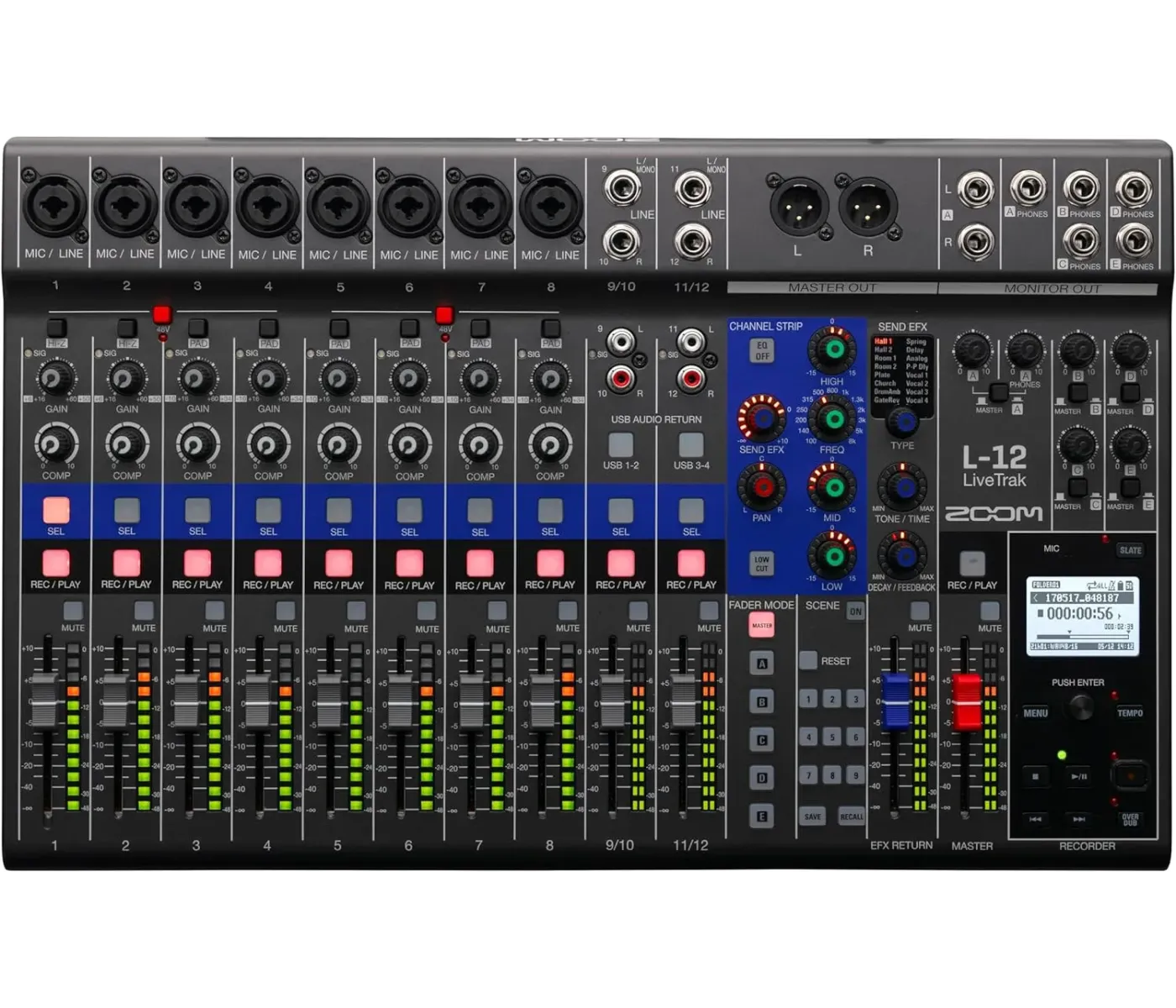 Zoom L-12 LiveTrak Digital Mixer Recorder - 12 Channels- 2 Years Warranty Zoom L-12 LiveTrak Digital Mixer Recorder - 12 Channels- 2 Years Warranty