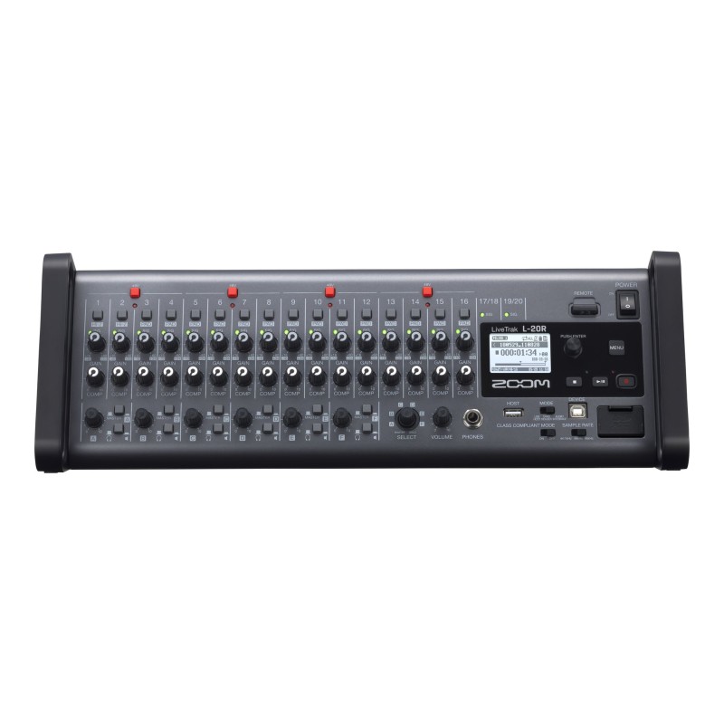 Zoom L-20R LiveTrak Digital Mixer Recorder - 20 Channels