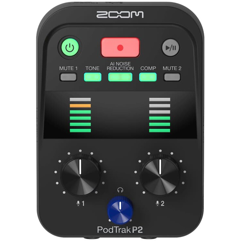 Zoom P2-Zoom PodTrak P2 USB Mic Recorder