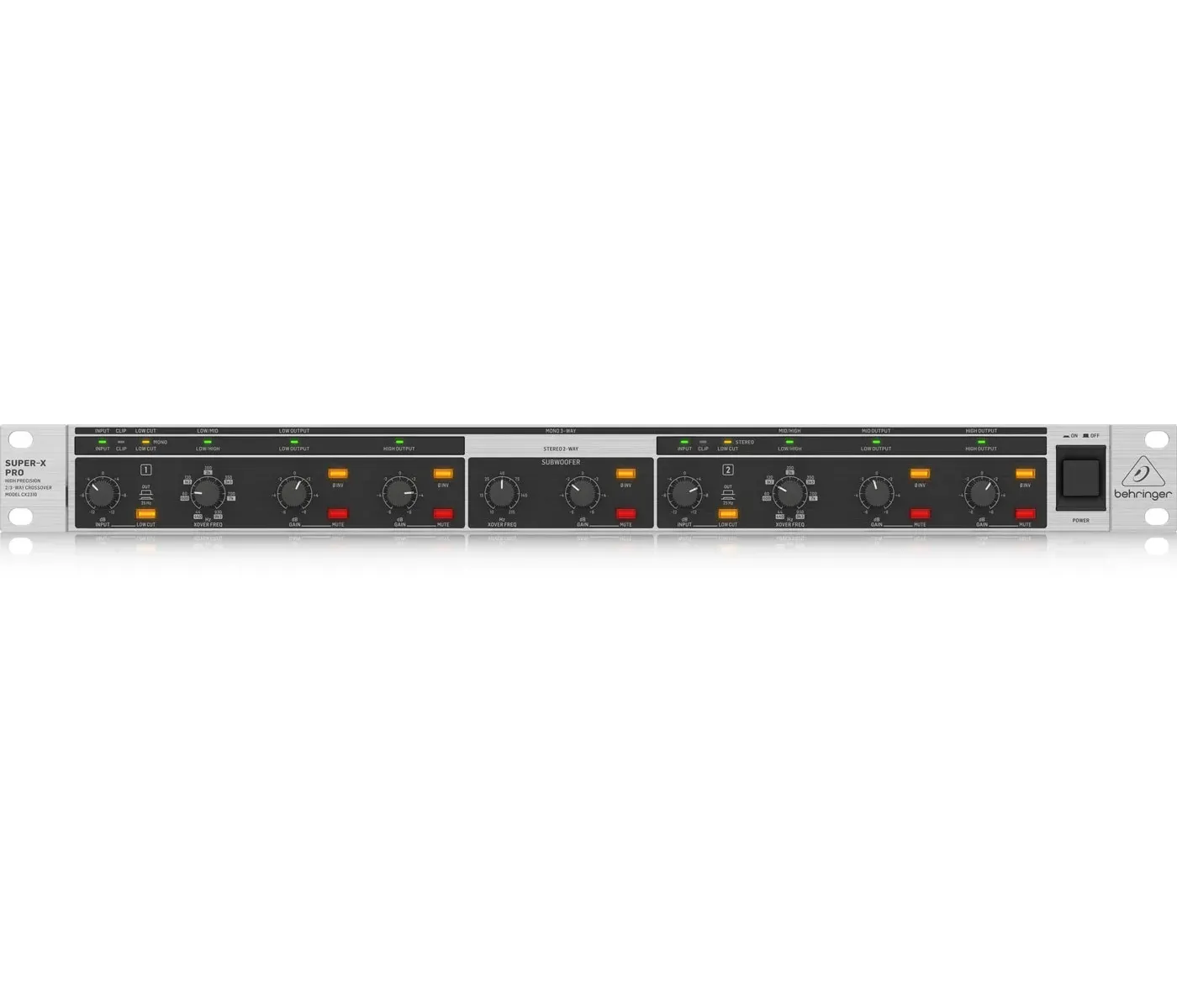 Behringer Super X Pro Multi-channel Crossover with Subwoofer Output Behringer Super X Pro Multi-channel Crossover with Subwoofer Output