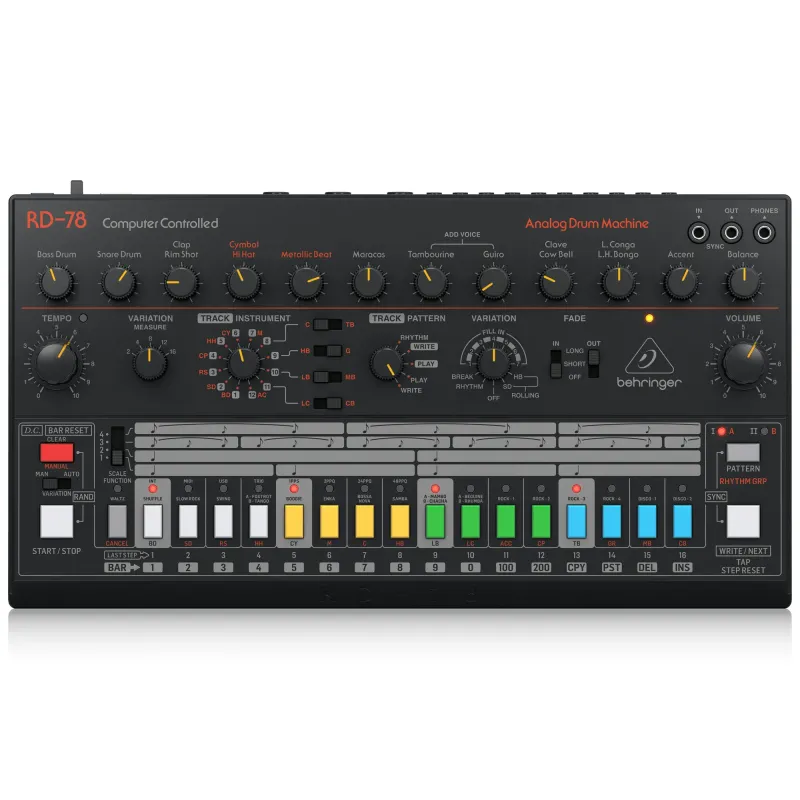 Behringer RD-78 Analog Drum Machine - Black