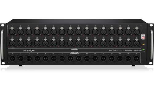 Behringer S32 32-channel Stage Box I/O Box with 32 Remote-Controllable Midas Preamps, 16 Outputs and AES50 Networking featuring Klark Teknik SuperMAC Technology