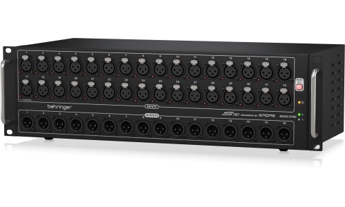 Behringer S32 32-channel Stage Box I/O Box with 32 Remote-Controllable Midas Preamps, 16 Outputs and AES50 Networking featuring Klark Teknik SuperMAC Technology