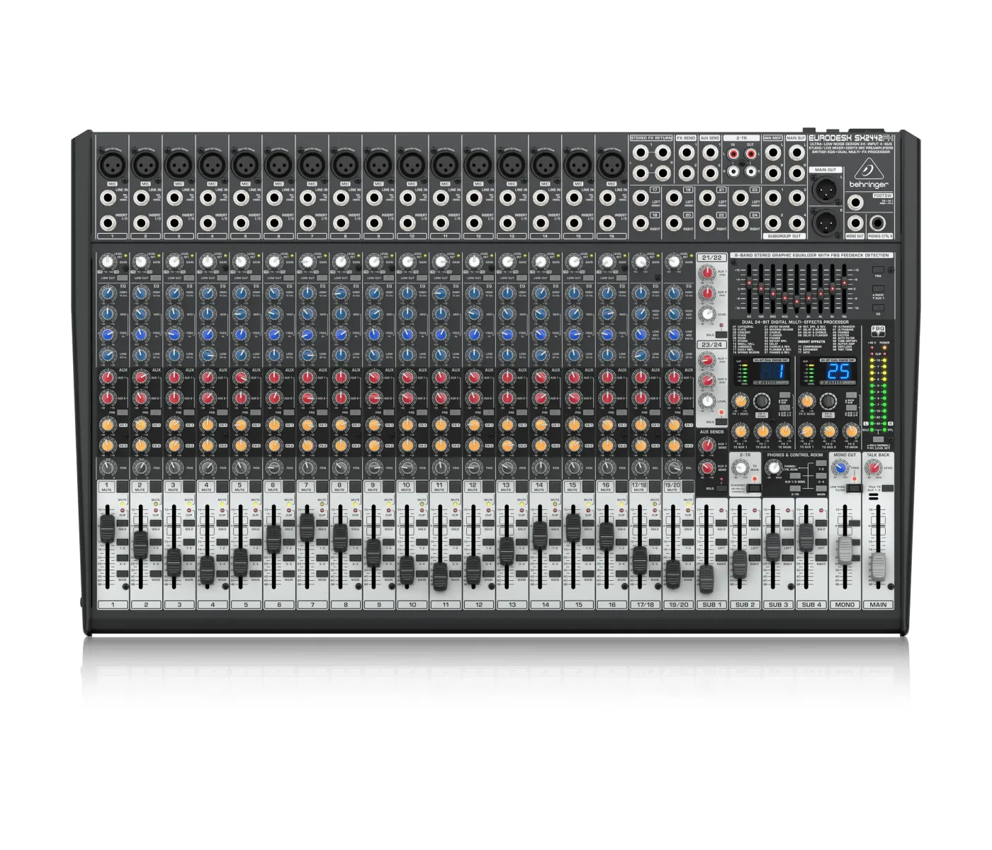 Behringer SX2442FX Eurodesk Studio /Live Mixer - 24 Input 4 Bus