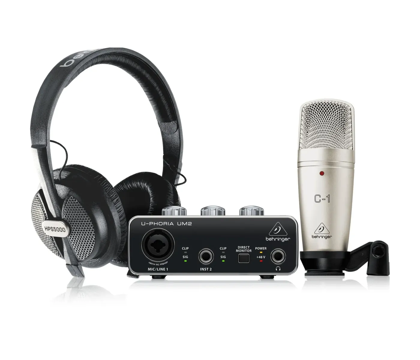 Behringer U-Phoria Studio Recording/Podcasting Bundle