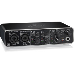 Behringer U-Phoria UMC204HD USB Audio Interface with Midas Mic Preamplifiers