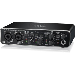 Behringer U-Phoria UMC204HD USB Audio Interface with Midas Mic Preamplifiers