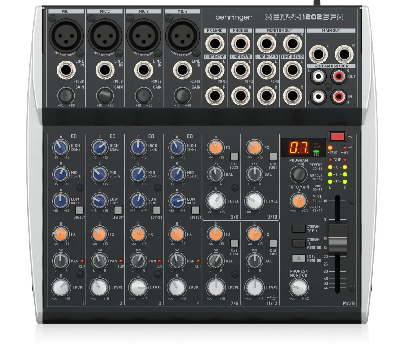 Behringer XENYX 1202SFX Analog Mixer with USB - 12 Input
