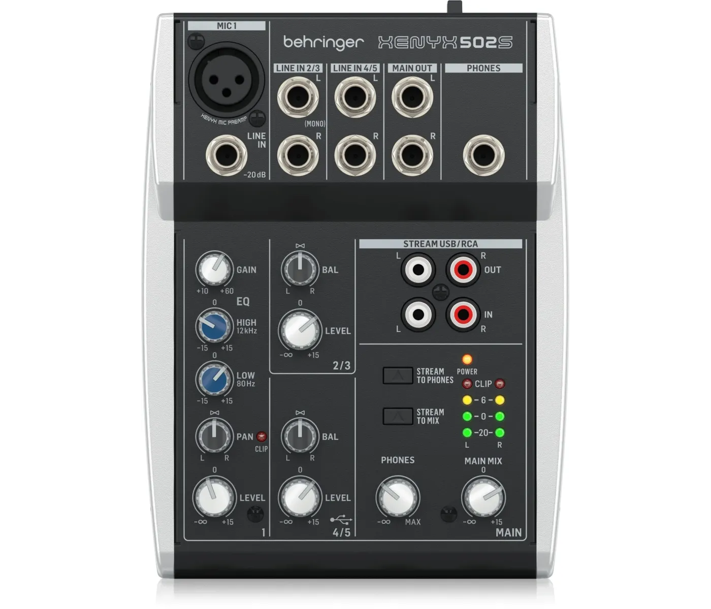 Behringer Xenyx 502S 5 Channel Analog Streaming Mixer