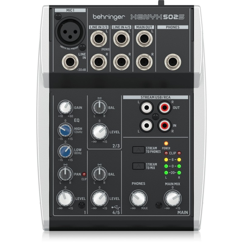 Behringer Xenyx 502S 5-channel Analog Streaming Mixer