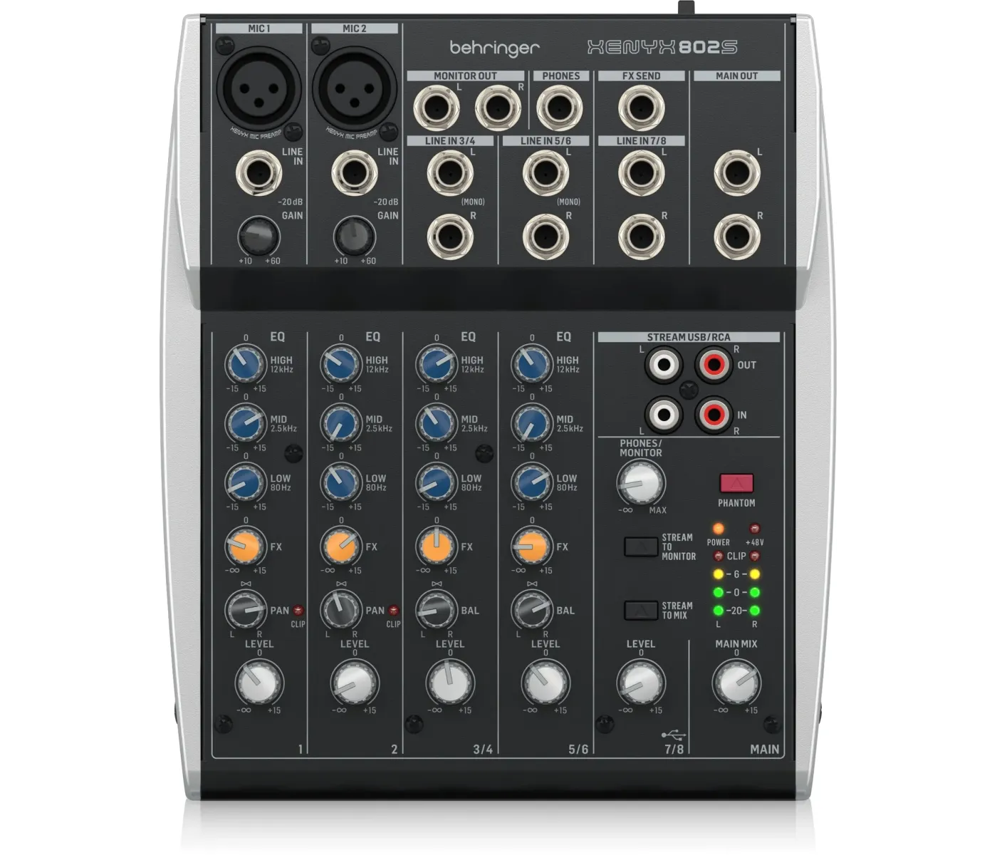 Behringer Xenyx 802S 8 Channel Analog Streaming Mixer