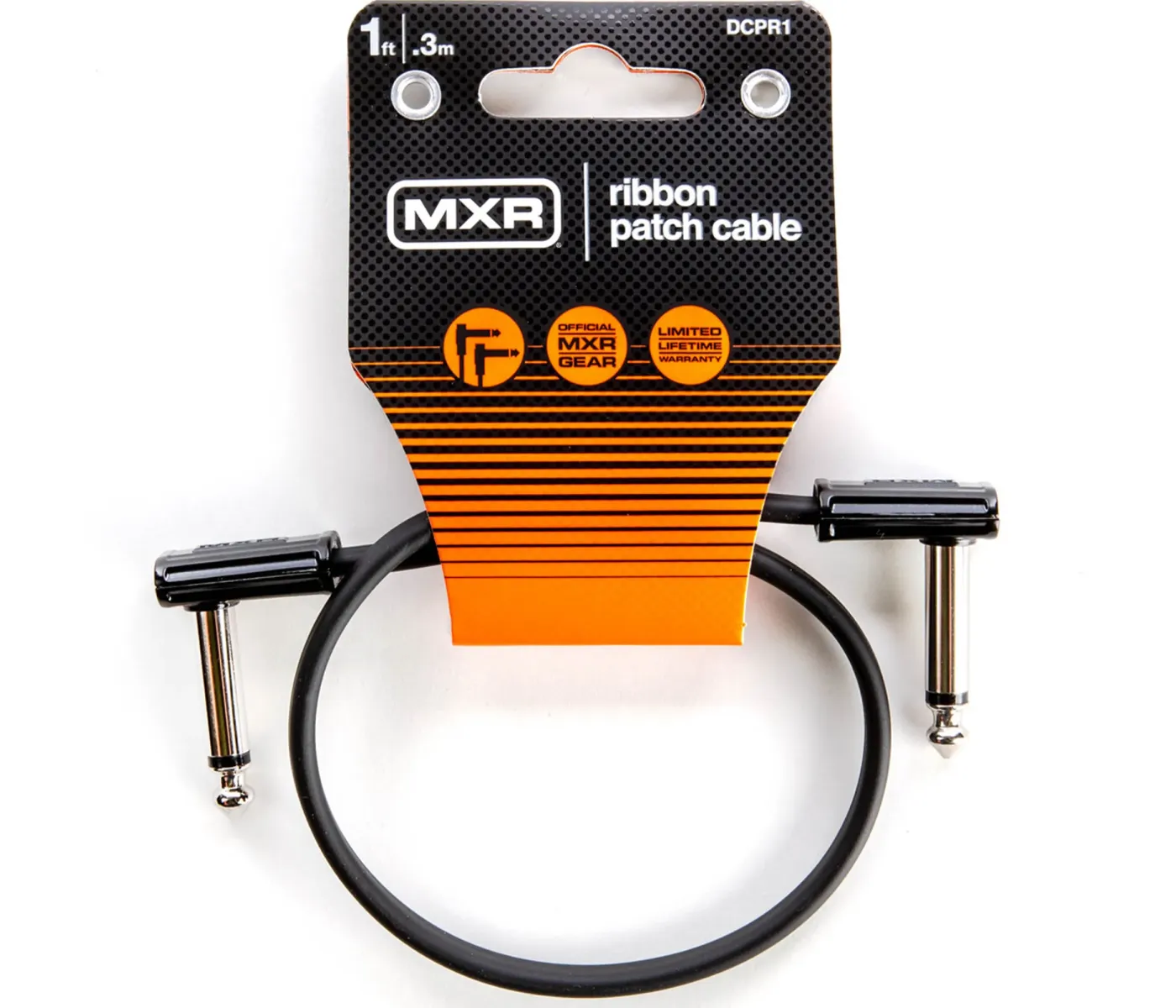 Jim Dunlop DCPR1 Right Angle to Ribbon Pedalboard Patch Cable - 1 foot